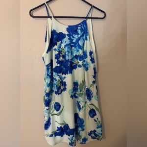 Altar’d State Blue & Green Floral Strappy Dress